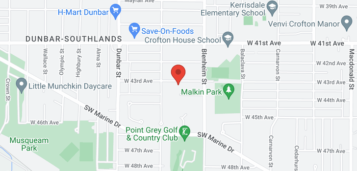 map of 3412 W 43RD AVENUE